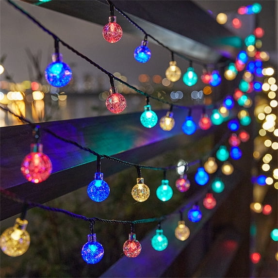 Colored Solar String Lights, Outdoor Indoor LED String Lights for Bedroom Garden Patio Backyard Party Wedding Christmas Decorative String Lights, Waterproof, Colorful
