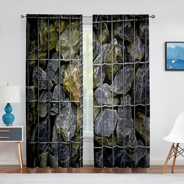 Colored St Wall Surface Texture Tulle Curtains for Living Room Kitchen