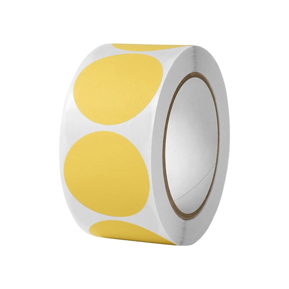 Colored Stickers,Colored Circle Stickers,Round Stickers 1 Inch,500 Pcs Colored Dots Markings Stickers Label Sticker Coding Labels Circle Dots Labels Circle Stickers For Office,Family.Yellow