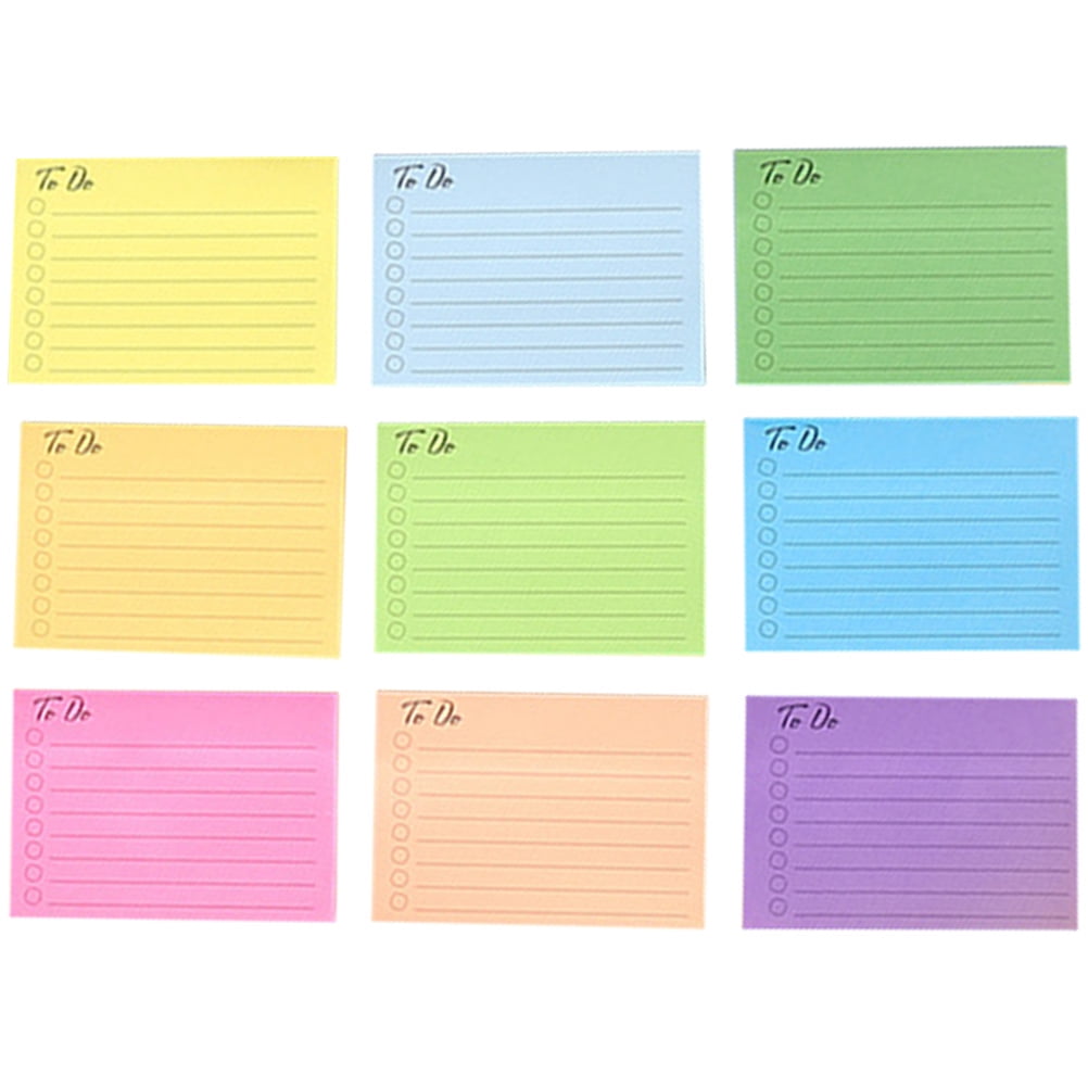 Colored Sticky Notes 9 Books Selfadhesive Memo Pads Stickers Simple