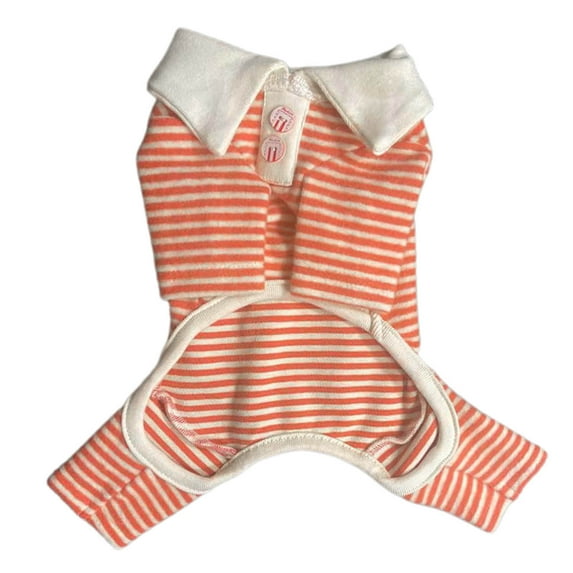 Colored Stripes Pet Jumpsuits Dress-Up Breathable Bodysuit Clothes for Autumn – Warm Kitten Puppy Cats