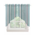 thumbnail image 1 of Colored Stripes Swag Valances for Windows, Modern Abstract Pink Blue Turquoise Lines Rod Pocket Sheer Valances for Windows, Swag Toppers Light Filtering for Kitchen Living Room 2 Panels 36''x45'', 1 of 6
