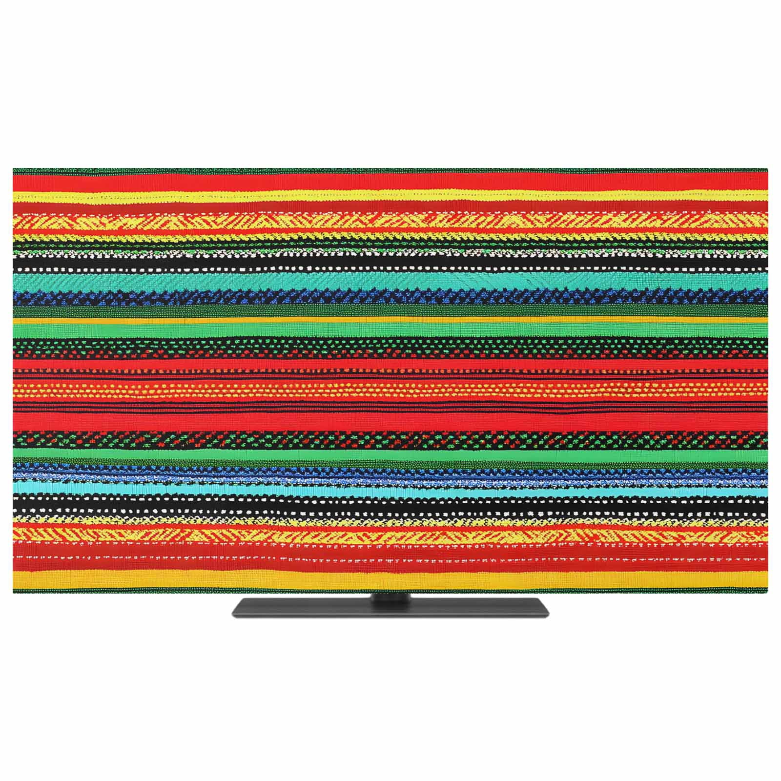 Colored Stripes TV Dust Cover,Stretchable TV Screen Desktop Computer ...
