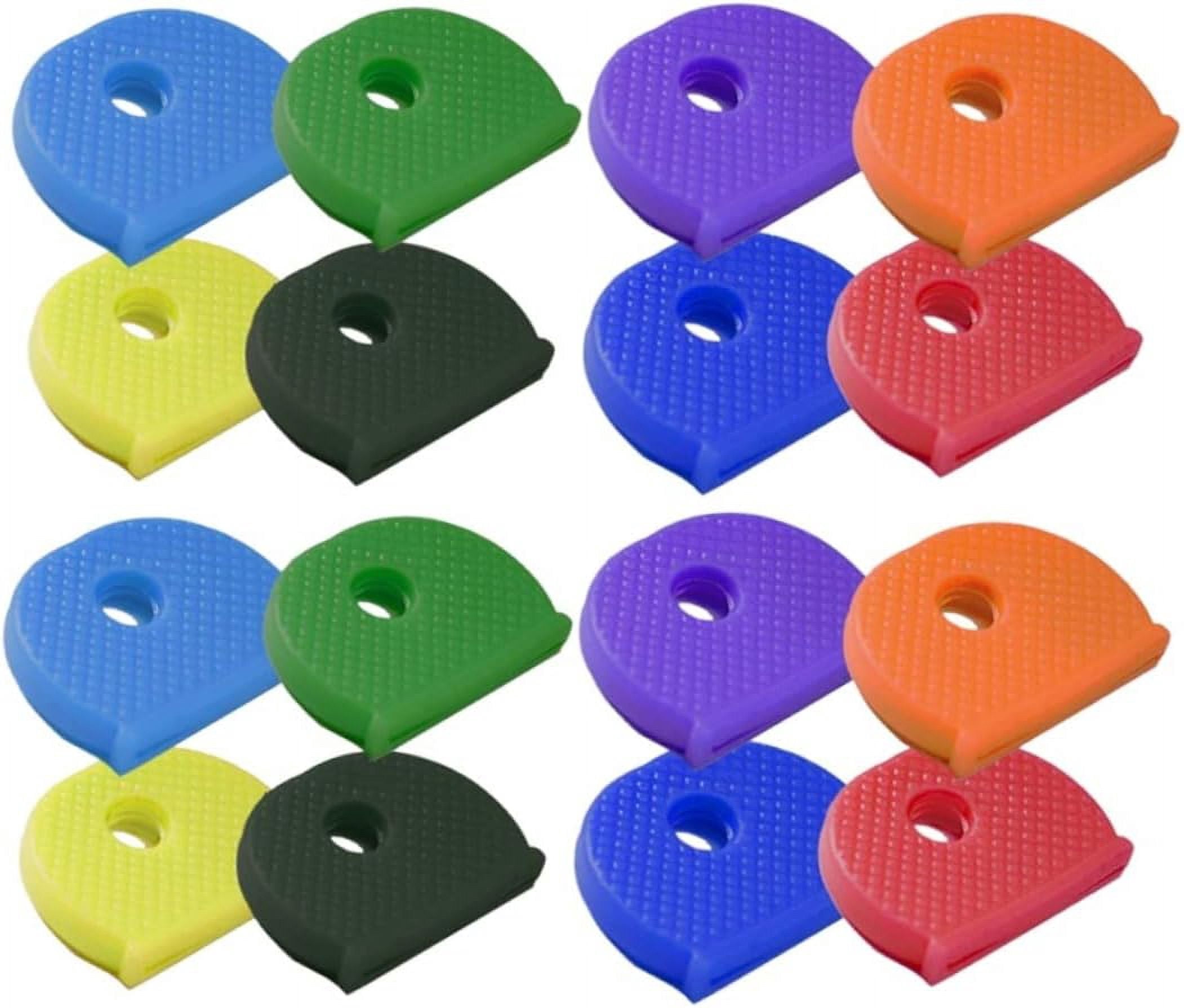 Colored Tabs 24pcs Plastic Tags Colored Labels Rubber Key Toppers Key ...