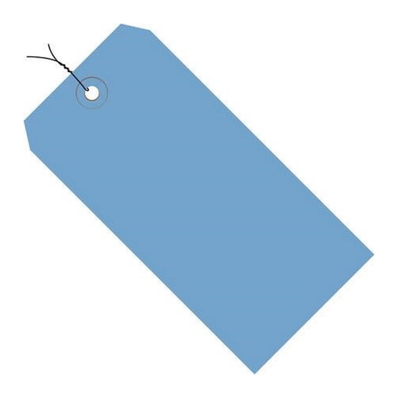 Colored Tags Pre-Wired Dark Blue 4 3/4" X 2 3/8" (1000 Per/Case)