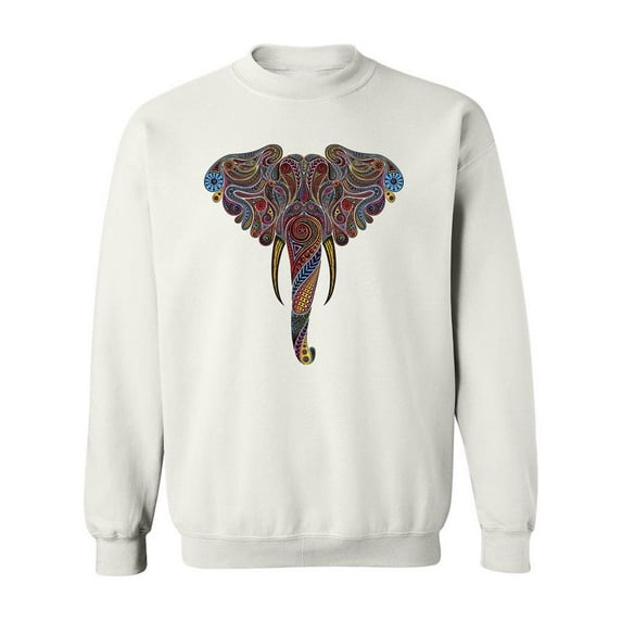 Colored Tribal Elephant Sweatshirt Men -Image by Shutterstock, Male Large