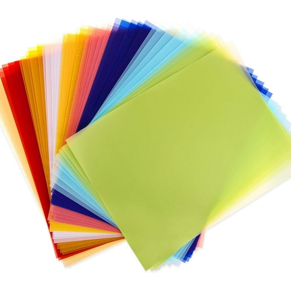Colored Vellum Paper 8.5 x 11, 9 Colors Transparent Clear Vellum Paper Translucent Tracing Paper Printable Vellum Drafting Sheets for Printing Drawing Ink Jet Laser Printer