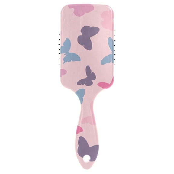 Colored Violet Pink Butterfly Hairbrush Air Cushion Massage Comb Printed Hair Brush for Women