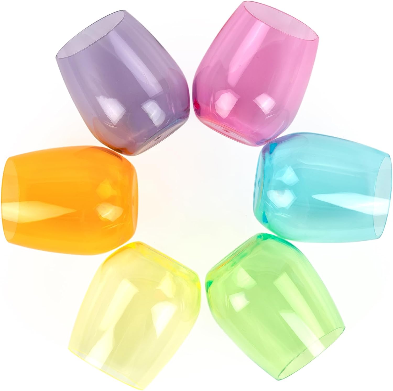 Colored Wine Glasses BPA Free Plastic, Tritan, & Acrylic Wine Glasses