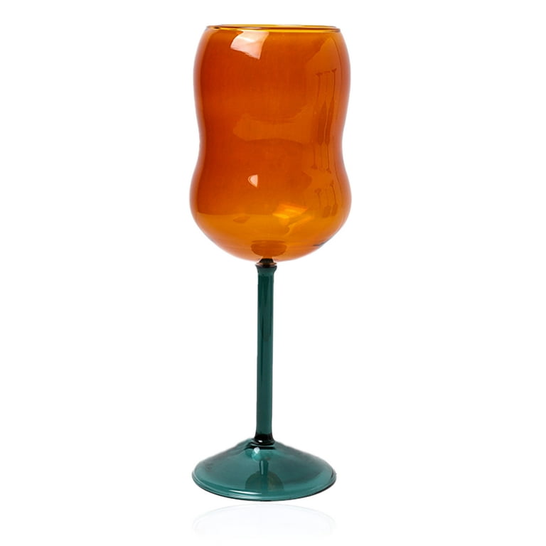Colored Wine Glasses, Multi-color Glass - For Wine Juice Water - Durable,  Hand-blown