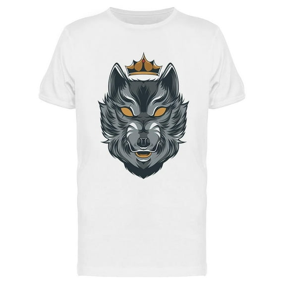 Colored Wolf King Design T-Shirt Men -Image by Shutterstock, Male XX-Large