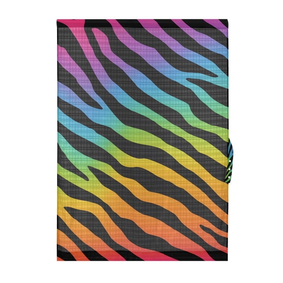 Colored Zebra Pattern Door Curtain Sheer Privacy Light Filtering Window Panel 1 Panel 54x72 Inch