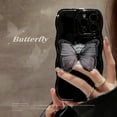Colored cartoon air cushion wave+butterfly bracket Phone Case For