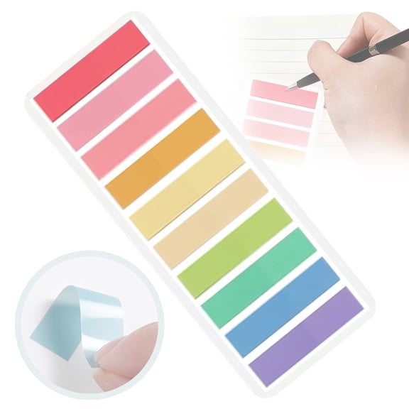 Colored index Tabs for Books, Translucent Page Markers for Annotating Notebooks, Self-Adhesive Note Tabs for Schol and Home Organization