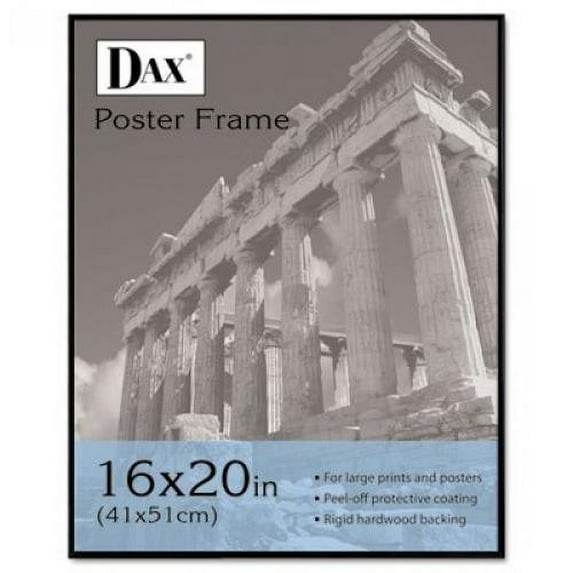 Coloredge Poster Frame w/Plexiglas Window, 16 x 20, Clear Face/Black Border