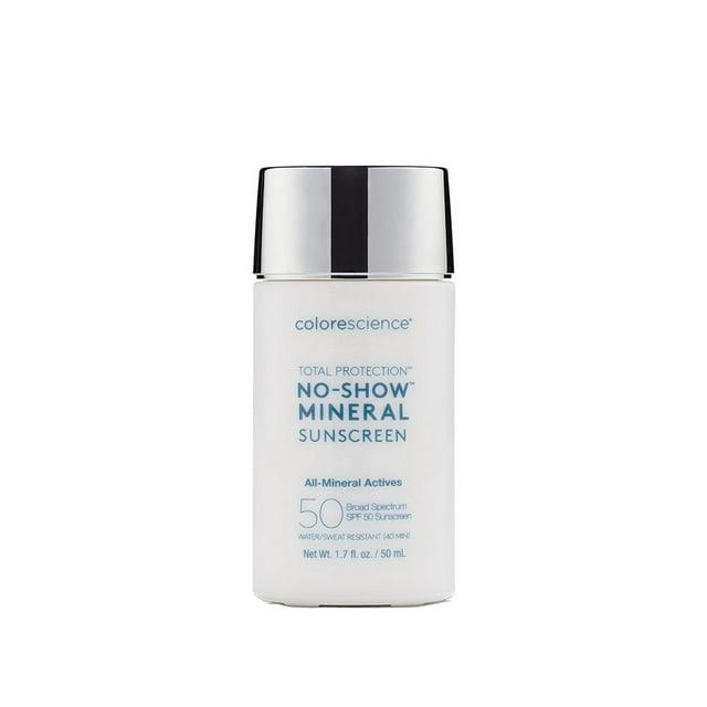 Colorescience No-Show Mineral Sunscreen SPF 50, Ultra-Lightweight ...