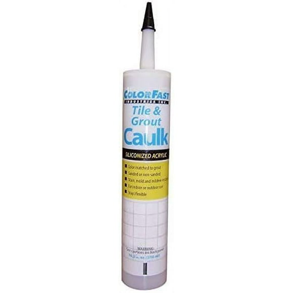 Colorfast Siliconized-Acrylic Caulking - Sanded Hydroment/Bostik Colors - 10.3 fl oz (Delorean Gray #160)