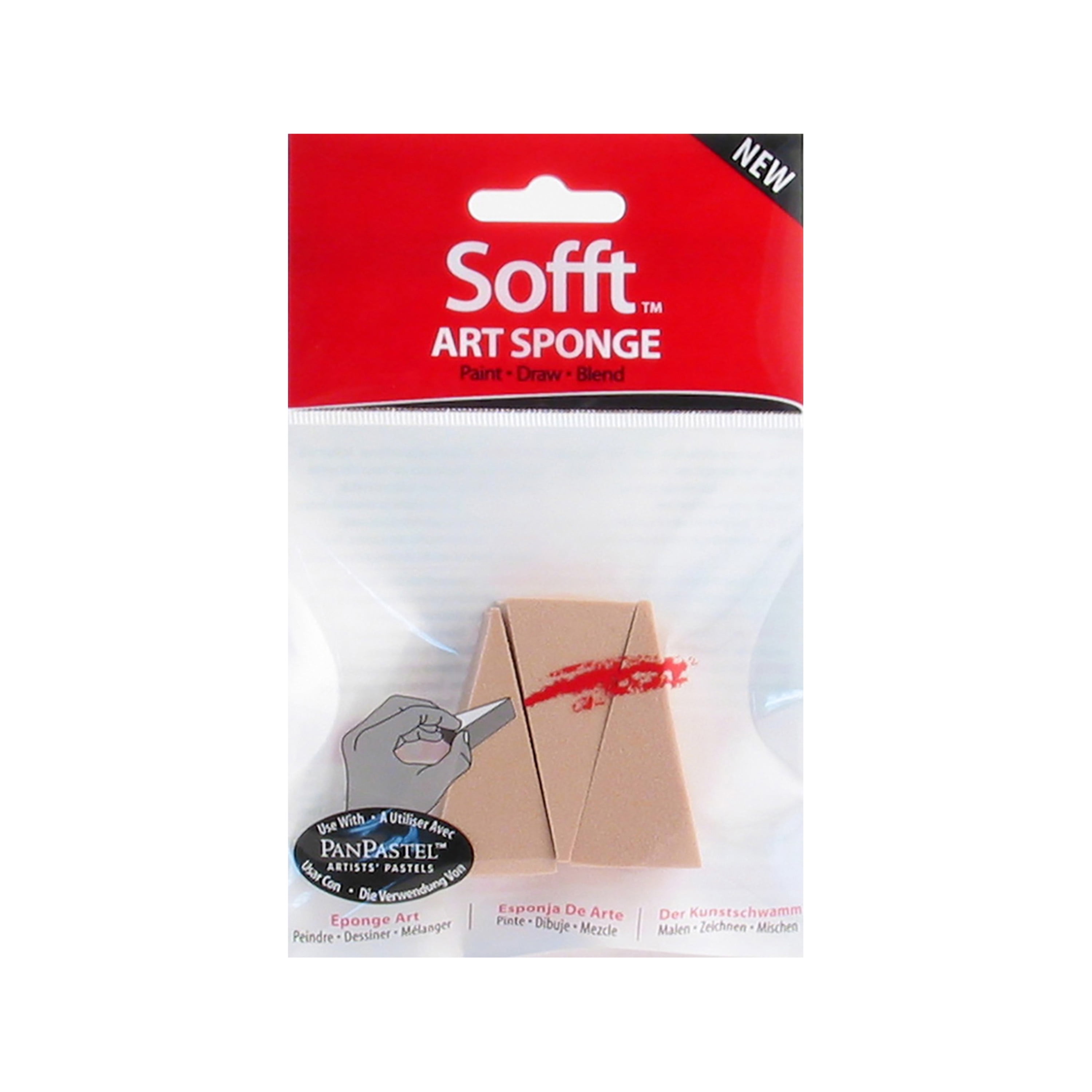 3-1/2 Inch Round Synthetic Silk Sponges for Painting, Crafts