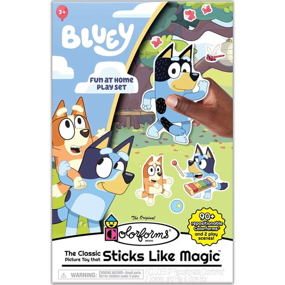 Colorforms Bluey Removable Puffy Sticker, 100 Count