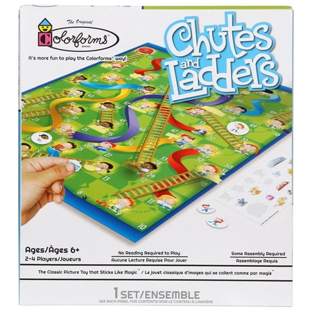 Colorforms Chutes and Ladders Travel Paperboard Board Game