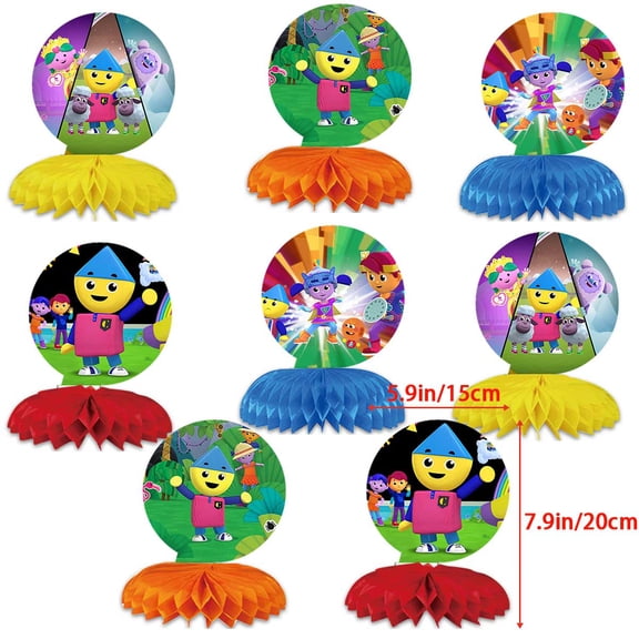 Colorforms City Charlie Honeycomb Centerpiece Toppers for Birthday Party Decoration Supplies