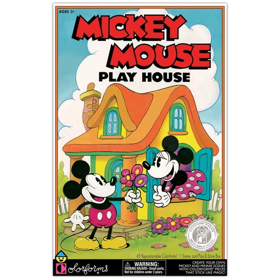 Colorforms B7953 Colorforms - Mickey Mouse Play House Retro Play Set - 30+ Stickers Ages ...