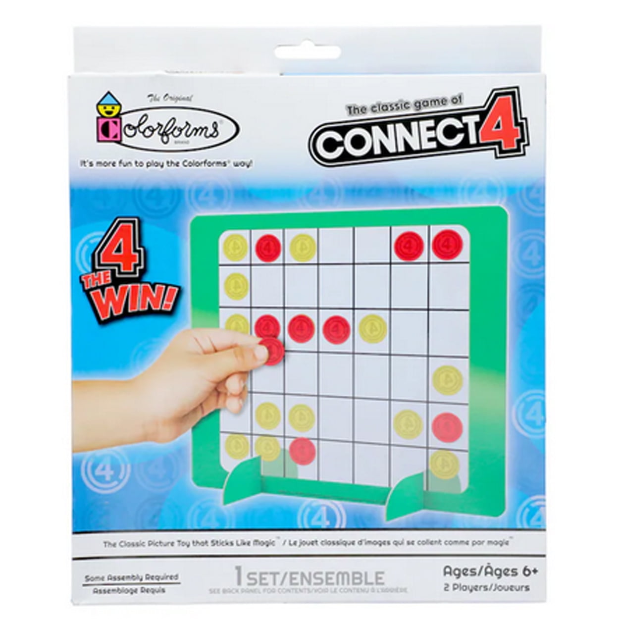 Colorforms Connect 4 Travel Paperboard Classic Board Game