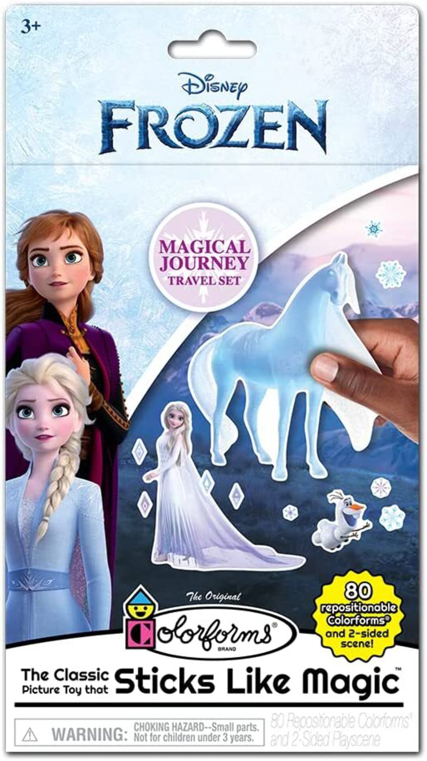 Colorforms Disney Frozen Travel Set - Pieces Stick Like Magic! - On-The-Go Storytelling Fun! - Ages 3+, (1883)