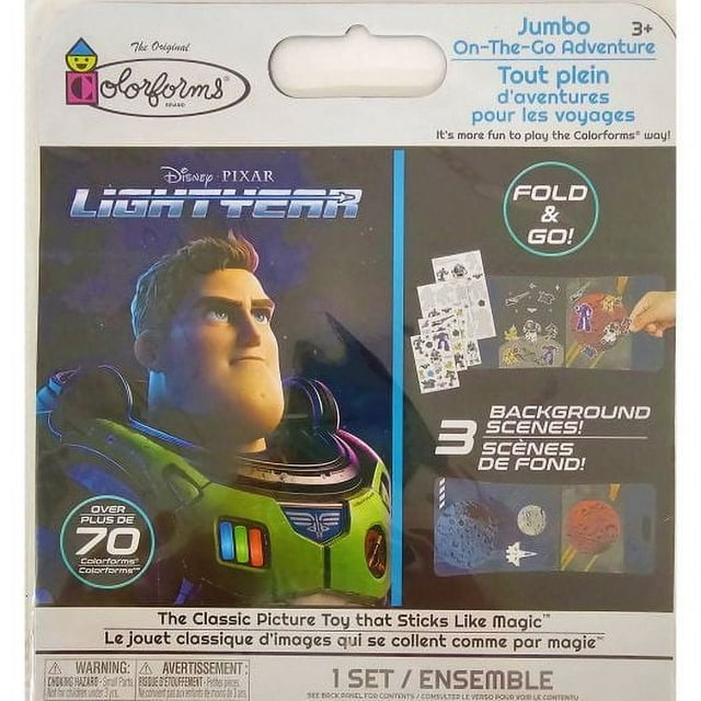 Colorforms Disney Pixar Lightyear Jumbo On-The-Go Adventure Ages 3 ...