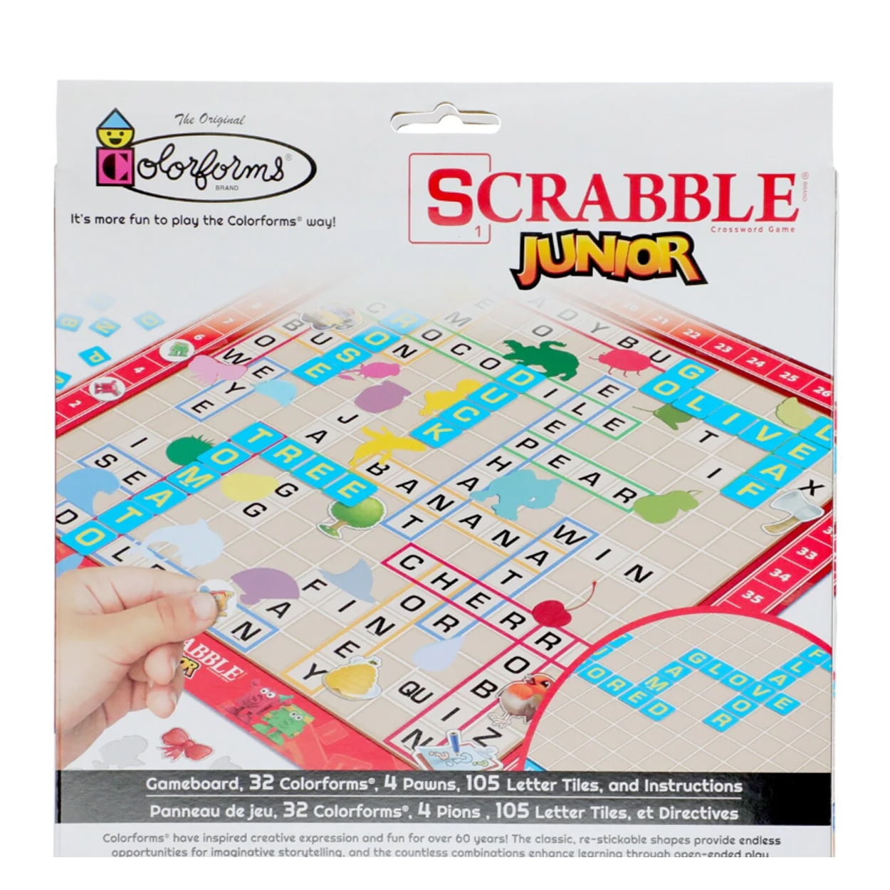 Colorforms Scrabble Junior Travel Paperboard Classic Board Game