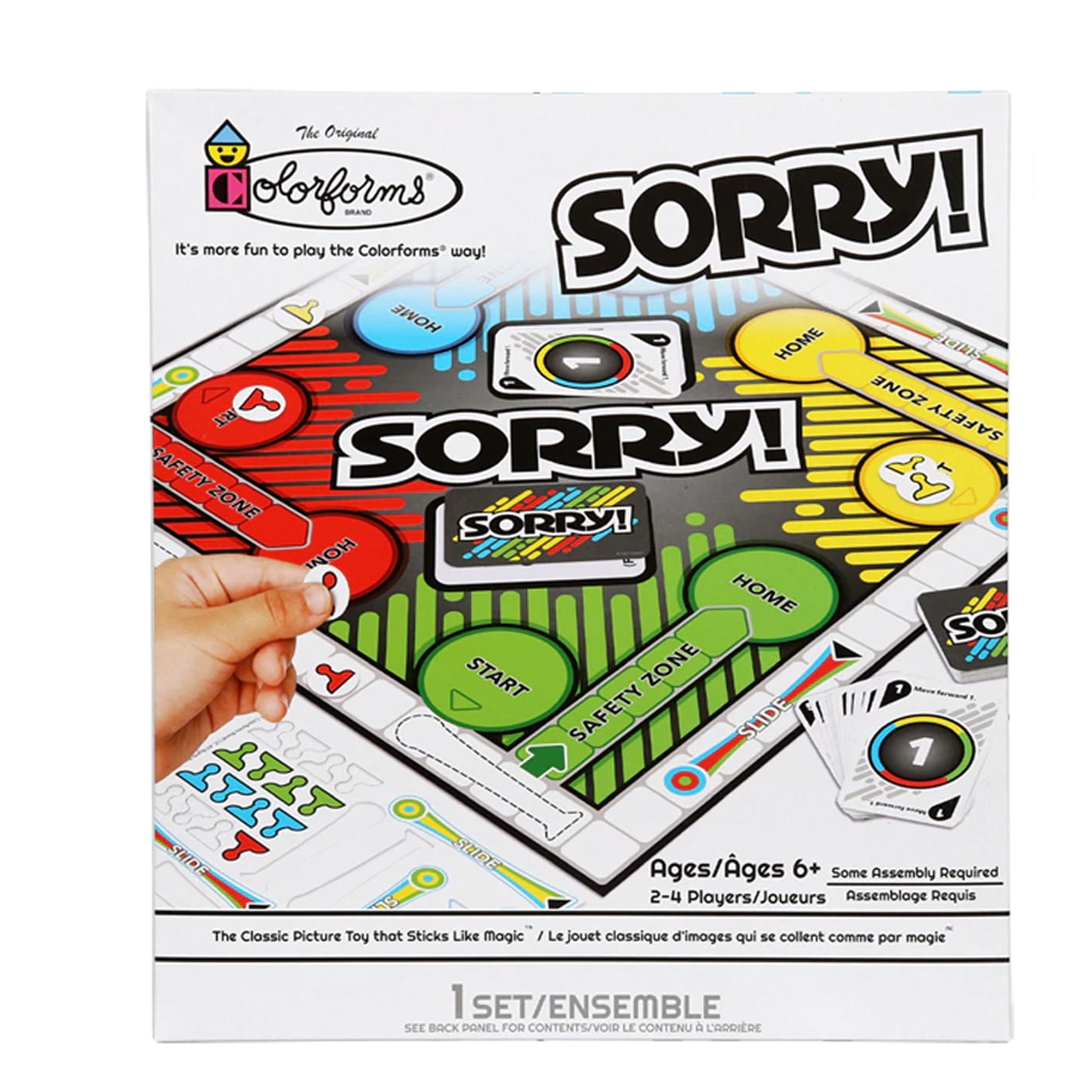 Colorforms Sorry! Travel Paperboard Board Game