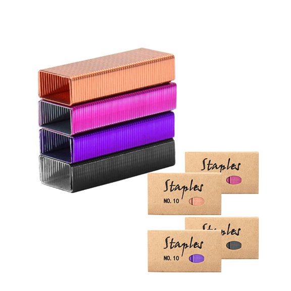 Colorful #10 Colored Staple for Mini Stapler, 4000 Metallic No. 10 , Smaller Than Standard Staple (Assorted)