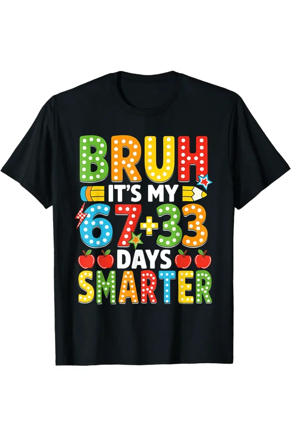 Colorful 100th Day of School T-Shirt with Fun Numbers and Apples Design for Learning