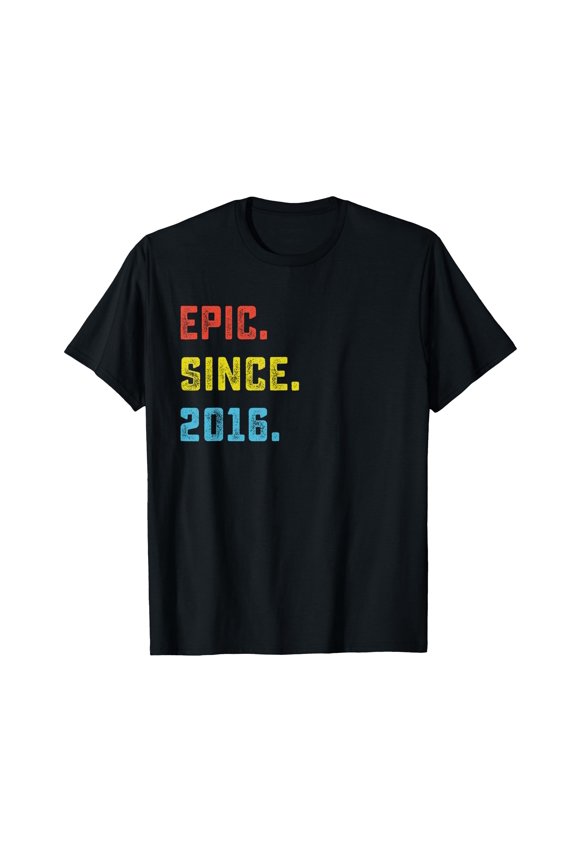 Colorful 10th Birthday Gift T-Shirt for Epic Celebrations Since 2016