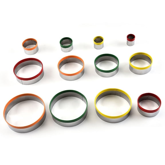 Colorful 12 Piece Cookie Mold Set Ideal For Creative Cake Decorating Fun