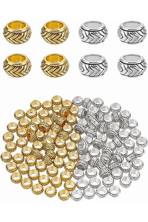 Colorful 120Pcs Mixed Color Tibetan Style Arrow Pattern Alloy Zinc Alloy Charms 7.5mm Hole: 4.3mm for DIY Jewelry Making