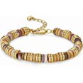 thumbnail image 1 of Colorful 18K Gold Plated Bracelets for Women, Stack Bangle Beaded Stone Jewelry Accessories Set for Woman, Trendy Fashion Jewelry Gifts, 1 of 5