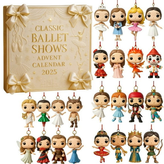 Colorful 2025 Classic Ballet Advent Calendar – 24-Day Countdown With Ballet Dancer Figures