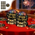 thumbnail image 1 of Colorful 2026 Happy Year Party Tableware Set, Disposable Themed Paper Plates Cups Napkins, 20-Piece Celebration Dinnerware, Festive Party Decorations, Holiday Party Supplies Kit, 1 of 5