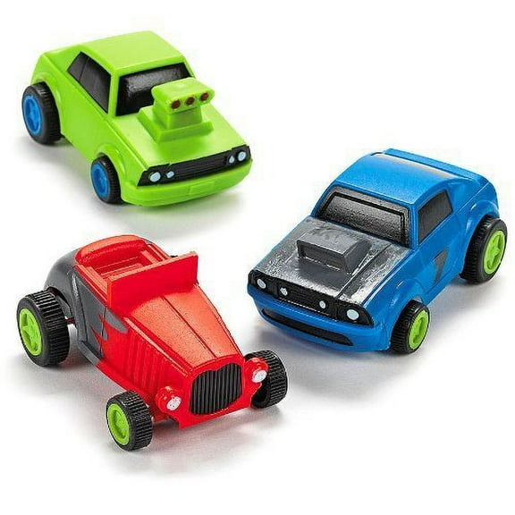 Colorful 3" Pullback Miniature Race Cars (1 dz)