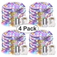 thumbnail image 1 of 4 Pack 33 Feet 100 Led Fairy Lights Battery Operated with Remote Control Timer Wateproof Copper Wire Twinkle String Lights for Bedroom Indoor Outdoor Wedding Dorm Decor (Multicolor), 1 of 8