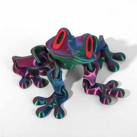 Colorful 3D Magnetic Articulated Frog Fridge Magnets,Fun Gift for Stress Relief,Desk Decor,and Metal Surface Attachmen