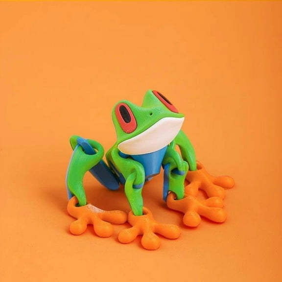 Colorful 3D Magnetic Articulated Frog Fridge Magnets,Fun Gift for Stress Relief,Desk Decor,and Metal Surface Attachmen