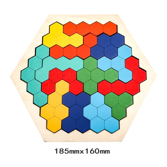 Colorful 3D Wooden Tangram Puzzle, High-Quality Math Jigsaw Game for Logic & Spatial Reasoning