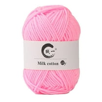 Colorful 4-Ply Milk Cotton Knitting Yarn 25g, Soft Acrylic Crochet Yarn for Baby Blankets Dolls - Beginner-Friendly Craft Yarn 65M