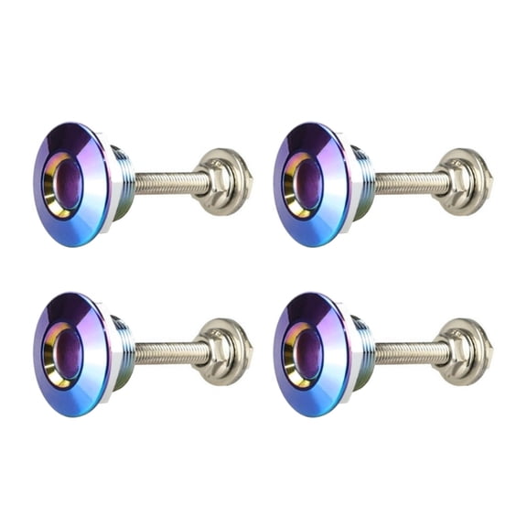 Colorful-4pcs Aluminum Quick Release Push Button Kit for Car Front Bumper, Engine Hood Pin, Body Latch