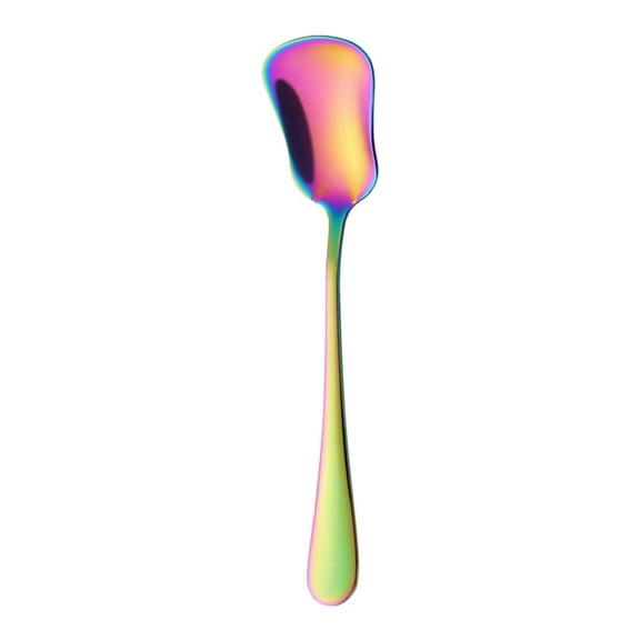 Colorful 5.3 Inch Stainless Steel Ice Tea Stirring Spoon Perfect For Cold Drinks Desserts And Sugar Parties (Colorful)