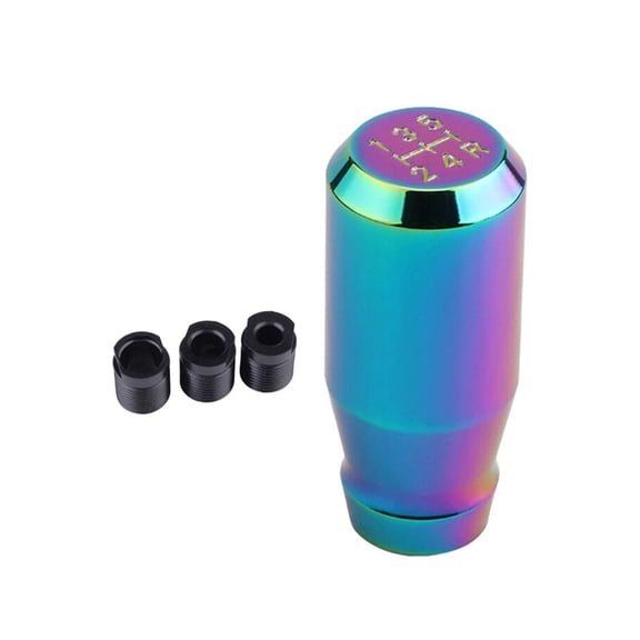 Colorful 5 Speed Car Manual Gear Stick Shift Knob Shifter Lever Head with 3 Adapters