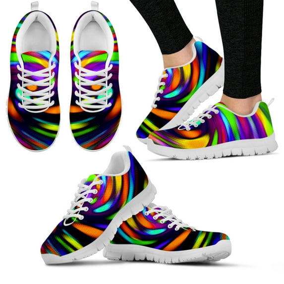 Colorful Abstract Art Comfortable Luxury Sneakers Women's Summer Outdoor Sports Shoes Walking Shoes