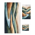 thumbnail image 1 of Colorful Abstract Art Towel Set of 3, Soft Microfiber Bath Towels, Hand Towel, Washcloths, Mountain Modern Watercolor Quick-Dry Absorbent Towels for Bathroom Kitchen Hotel Beach Gym Spa, 1 of 7